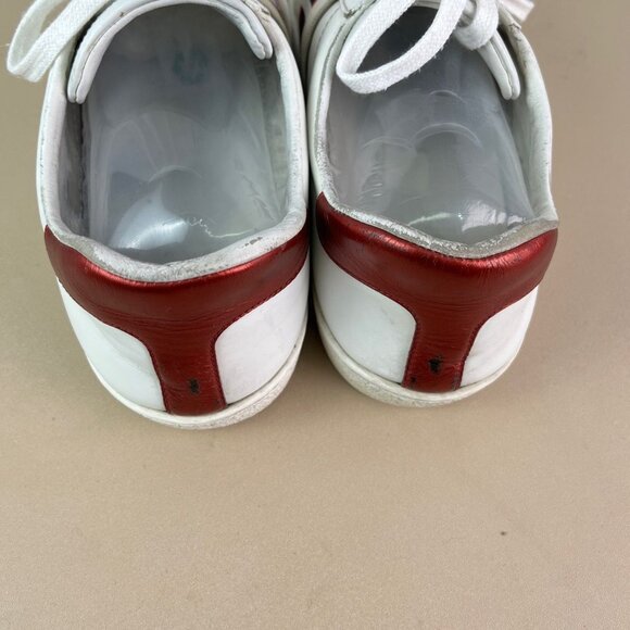 Gucci Womens White & Red Logo Webbing Low-Top Sneakers Size 36.5 - Picture 3 of 9